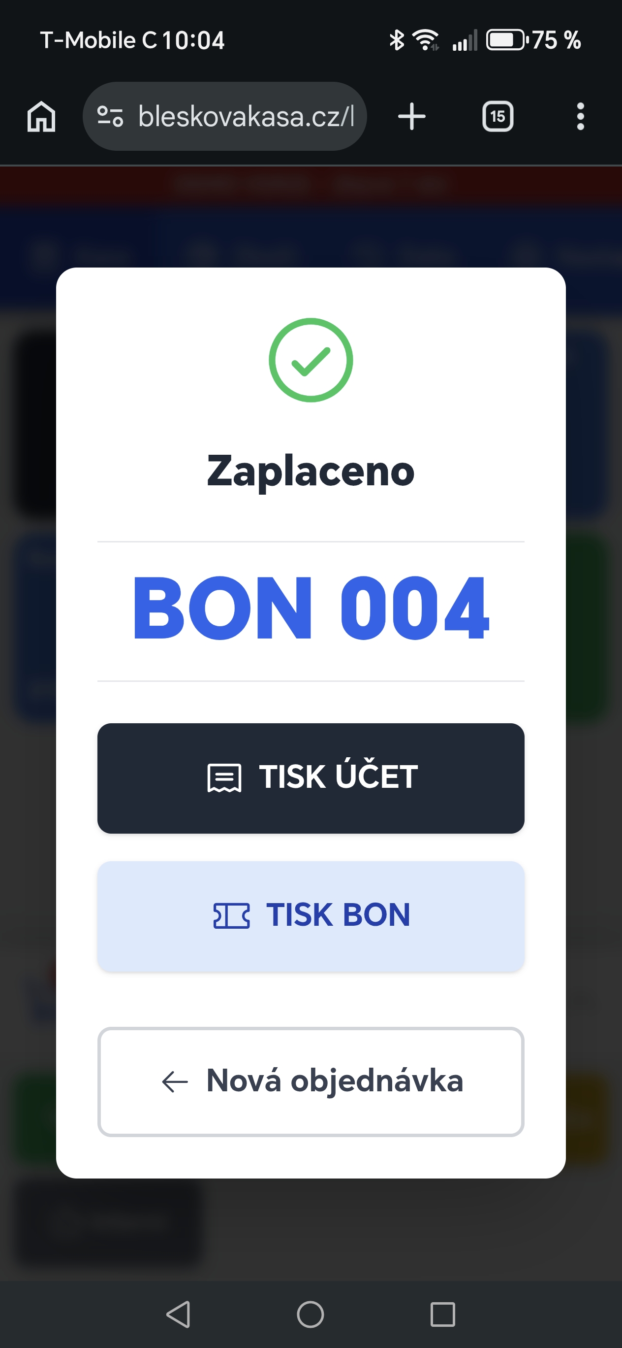 Tisk Účtů a Bonů