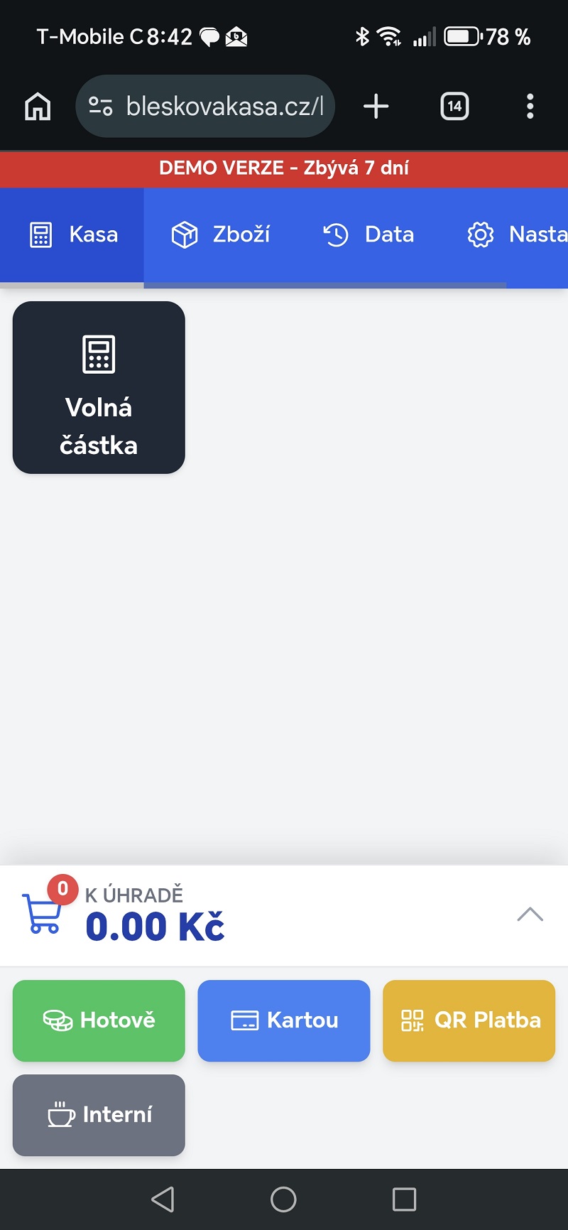 Ikona Kasy na ploše Androidu